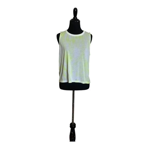 Old Navy active tied dye yellow muscle top size Medium - Picture 1 of 10
